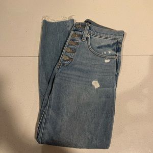 Cropped Lucky Brand blue skinny jeans